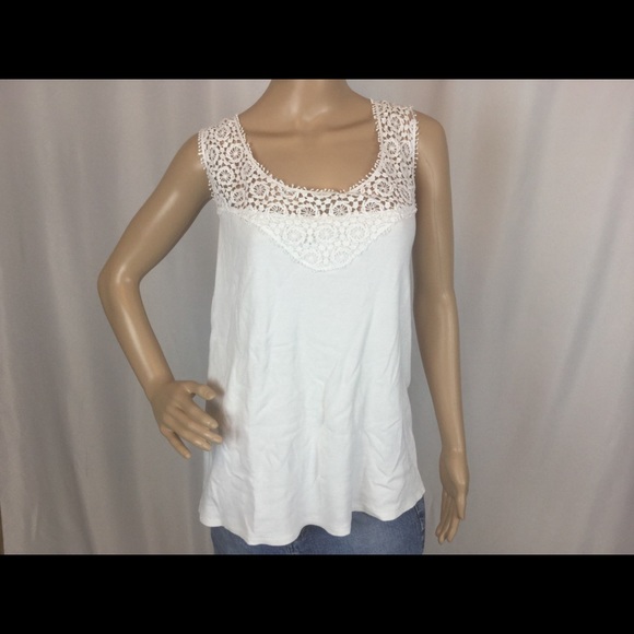 INC International Concepts Tops - INC Embellished White Tank Top